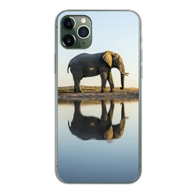 Produktbild von MuchoWow® Handyhülle Schutzhülle Hülle für iPhone 11 Pro Max Elefant - Wasser - Bäume - Tiere - Natur Silikon Softcase Handy Hülle - Schutz