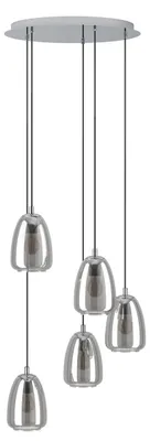 Immagine prodotto di Lampadario Contemporaneo Alobrase 5 Luci Metallo Cromo