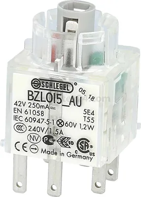 Produktbild von Georg Schlegel Leucht-Tastkontaktgeber, 1Ö + 1S Kontaktgeber BZ, beleuchtbar Flachstecker 2,8mm x 0,8mm - 1 Stück