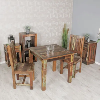 Produktbild von Esszimmertisch KALKUTTA 80 x 80 x 76 cm Mango Shabby Chic