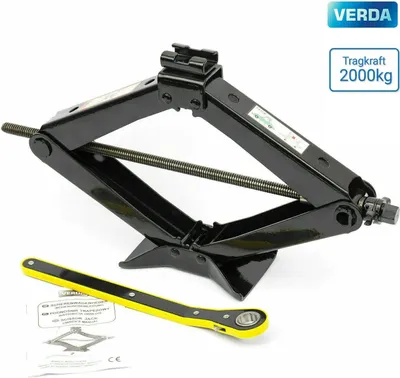 Produktbild von EXLECO Scherenwagenheber 2T Wagenheber Rangierwagenheber Ratsche Autoheber 360 °