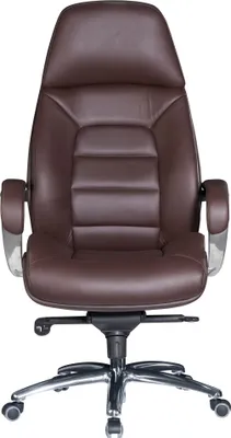 Produktbild von AMSTYLE Designer Bürostuhl Bezug Echtleder Braun Schreibtischstuhl bis 120 kg XXL Chefsessel höhenverstellbar Drehstuhl ergonomisch mit Armlehnen