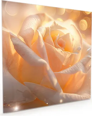 Produktbild von Küchenrückwand Spritzschutz Glas mit Motiv Leuchtende Blüte 40 x 40 cm