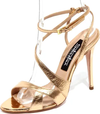 Produktbild von F9438 sandalo donna gold/pulver SEBASTIAN scarpe laminierte Wirkung Schuh Frau