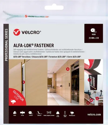 Immagine prodotto di VELCRO® Alfa-Lok® Fastener 3m nastro a gancio 25mm nero