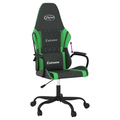 Produktbild von vidaXL Gaming-Stuhl Schwarz und Grün Kunstleder