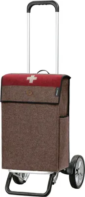 Produktbild von Andersen SHOPPER MANUFAKTUR Einkaufstrolley Alu Star Shopper Urs Brown braun 111cm