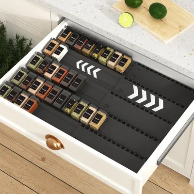 Obrázek produktu pro Omgoods - Výsuvná organizér na koření - 5úrovňový organizér do kuchyně
