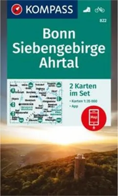 Produktbild von KOMPASS Wanderkarten-Set 822 Bonn, Siebengebirge, Ahrtal (2 Karten) 1:35.000