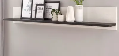 Produktbild von Büroregal "Stove" in weiß Pinie anthrazit Büro Wandregal 160 cm