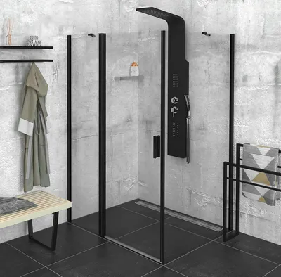 Produktbild von Polysan ZOOM Black Rechteckige Duschkabine 1300x900mm L/R Variante