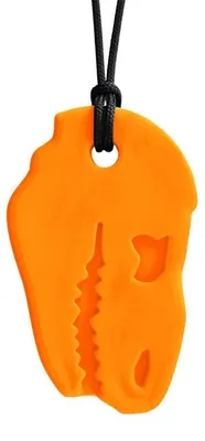 Image de Ark Therapeutics - Collier à mâcher « Dinosaure » - Jouet sensoriel orange XXT