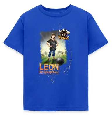 Produktbild von Spreadshirt Die Wilden Kerle Leon Kinder T-Shirt, 122/128 (7-8 Jahre), Royalblau