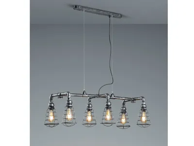 Produktbild von Industriedesign Pendelleuchte für über Esstisch mehrflammig Kochinsel Esszimmer