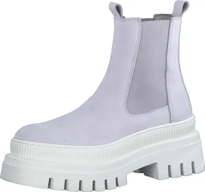Produktbild von Tamaris Chelsea Boot - Lila / Offwhite Leder/Synthetik Größe: 39 Normal