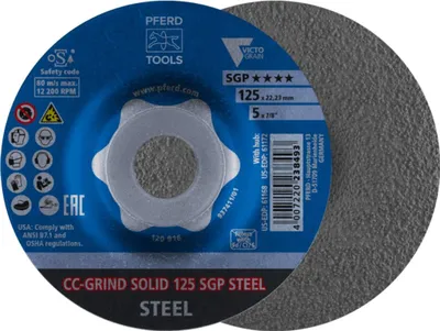Zdjęcie produktu dla PFERD 64187126, 12,5 cm, 2,22 cm, 12200 RPM, 10 szt.