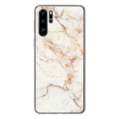 Produktbild von MuchoWow® Handyhülle Schutzhülle Hülle für Huawei P30 Pro Marmor - Braun - Luxus Silikon Softcase Handy Hülle - Schutzdeckel