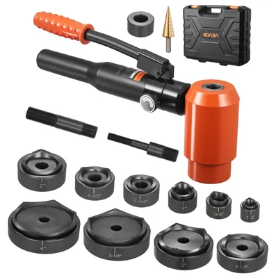Produktbild von VEVOR Ausbrechstanzen-Set, 15 t hydraulisches Ausbrechset, 22,5 bis 115,4 mm KO-
