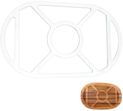 7 Pocket Valet Tray Router Template - Ovaal Acryl Houtbewerking Sjabloon - Inleg in Borden - Ambachtelijke Projecten - 37,7