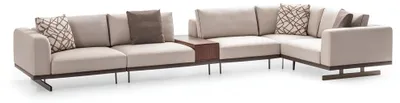 Zdjęcie produktu dla Duża sofa narożna meble z tkaniny Sofy w kształcie litery L beżowe meble do salonu