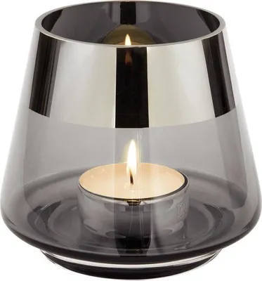 Produktbild von Fink Teelichthalter JONA DH 15x13 cm grau Windlicht Windlichtglas