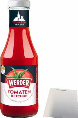 Produktbild von Werder Tomaten Ketchup (450ml Flasche) + usy Block