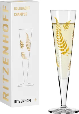 Produktbild von Ritzenhoff Goldnacht Champagnerglas #48, Z. Mubaza H25, Champusglas, Champagner Glas, Kristallglas, 205 ml, 1071048