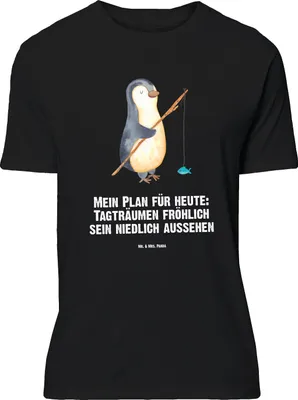 Produktbild von Mr. & Mrs. Panda Größe M T-Shirt Pinguin Angler - Schwarz - Geschenk, mit Spruch, Shirt, Fischer, Herren, Geschenkidee, Tshirt, Angel, Motiviert, Urlaub, Angeln