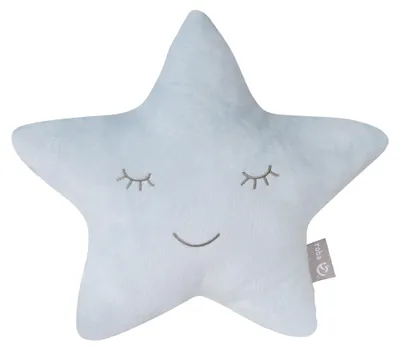 Produktbild von roba Kuschelkissen 'roba Style' Stern Hellblau/Sky, flauschiges Dekokissen für Baby- & Kinderzimmer