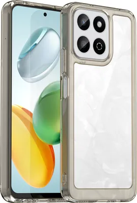 Produktbild von Schutzhülle für Honor 200 Smart Klar Rückseite Stoßfeste TPU Silikon Bumper Hülle Grau