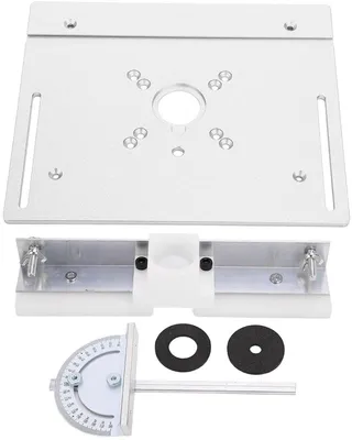 Holzbearbeitung Einlegeplatte - Präzisions Holzschnitzerei - Aluminiumlegierung - 26 x 22 cm - Silber