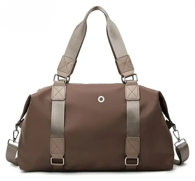Imagen del producto de Bolsa de tela, impermeable, con asa ajustable, color gris claro
