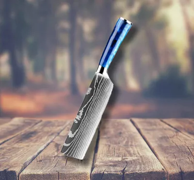 Produktbild von Nakiri Gemüsemesser mit breiter Klinge, 19 cm Klingenlänge, 31 cm Gesamtlänge