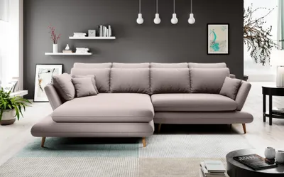 Produktbild von Stoff L-Form Couch Wohnlandschaft Ecksofa Sofa Modern Design Beige Sofa Couchen