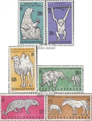 Produktbild von Briefmarken Tschechoslowakei 1962 Mi 1335-1340 (kompl.Ausgabe) gestempelt Tiere
