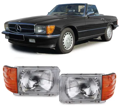 Für Mercedes SL R107 SLC C107 1971-1989 Scheinwerfer Set mit LWR Rechts + Links in der Farbe von Carparts-Online GmbH