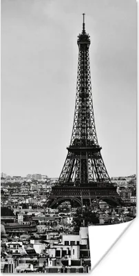 Produktbild von MuchoWow® Poster Die Skyline von Paris 20x40 cm - Plakat - Foto