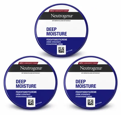 Produktbild von Neutrogena Deep Moisture Feuchtigkeitscreme 200 ml (3 Pack)