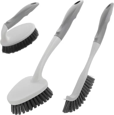Produktbild von Reinigungsbürsten-Set, 3-teilig, mit langem Griff, für das Badezimmer