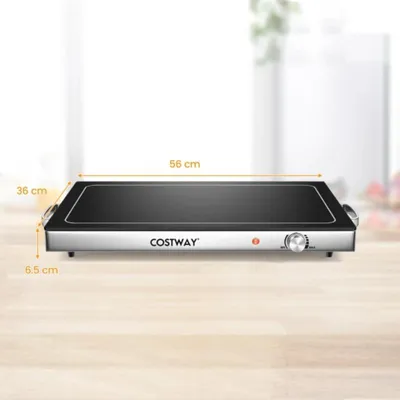 Zdjęcie produktu dla Podgrzewacz do potraw ze stali nierdzewnej KC58361DE, 56 x 36 cm, 50–120 °C, srebrny – A