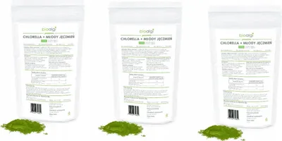 Produktbild von 3X Chlorella + Junge Gerste - Natürliche Körperreinigende Bioalgen