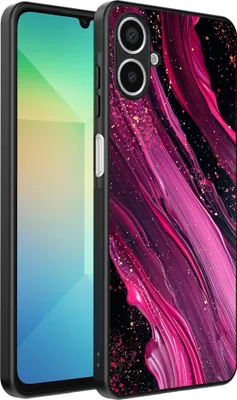 Produktbild von Smartphonica Handytasche Geeignet für Samsung Galaxy A06 mit Marmordruck - TPU zurück Abdeckung Fall Marmor Design - lila rosa