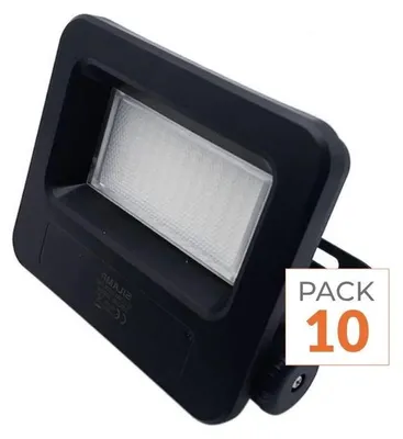 Produktbild von 10er-Pack – LED-Außenstrahler 30 W, IP65, SCHWARZ – Neutralweiß 4000 K – 5500 K