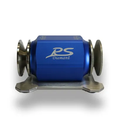 Produktbild von RS Rollenschärfer Rollschleifer Messerschärfer - Trocken/Nassschliff Rollenschärfer Diamant "Blau" inkl. Mikrofasertuch