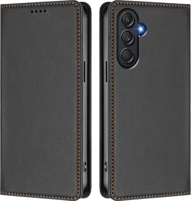 Immagine prodotto di Custodia per telefono cellulare per Samsung Galaxy M55, Flip Cover in Finto cuoio antiurto magnetica con supporto nero