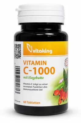 Obrázek produktu pro Vitaking Vitamin C-1000 dlouhodobé tablety se šípkem, 60 tablet