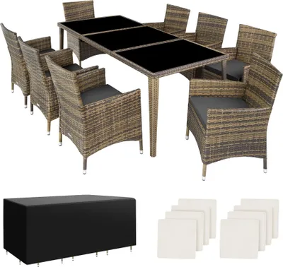Produktbild von Rattan Sitzgruppe Menorca mit Aluminiumgestell