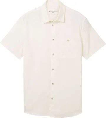 Produktbild von Tom Tailor Herren Hemd Basic Fit kurzärmlig mit Kent Kragen und Knopfleiste