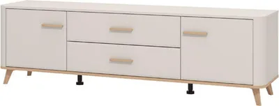 Image de Gosaldo - Meuble TV, 180x40x53h cm Beige, 2 tiroirs