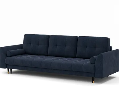 Produktbild von Sofa mit Schlaffunktion und Bettkaste Couch Dunkelblau Candy Storm 77